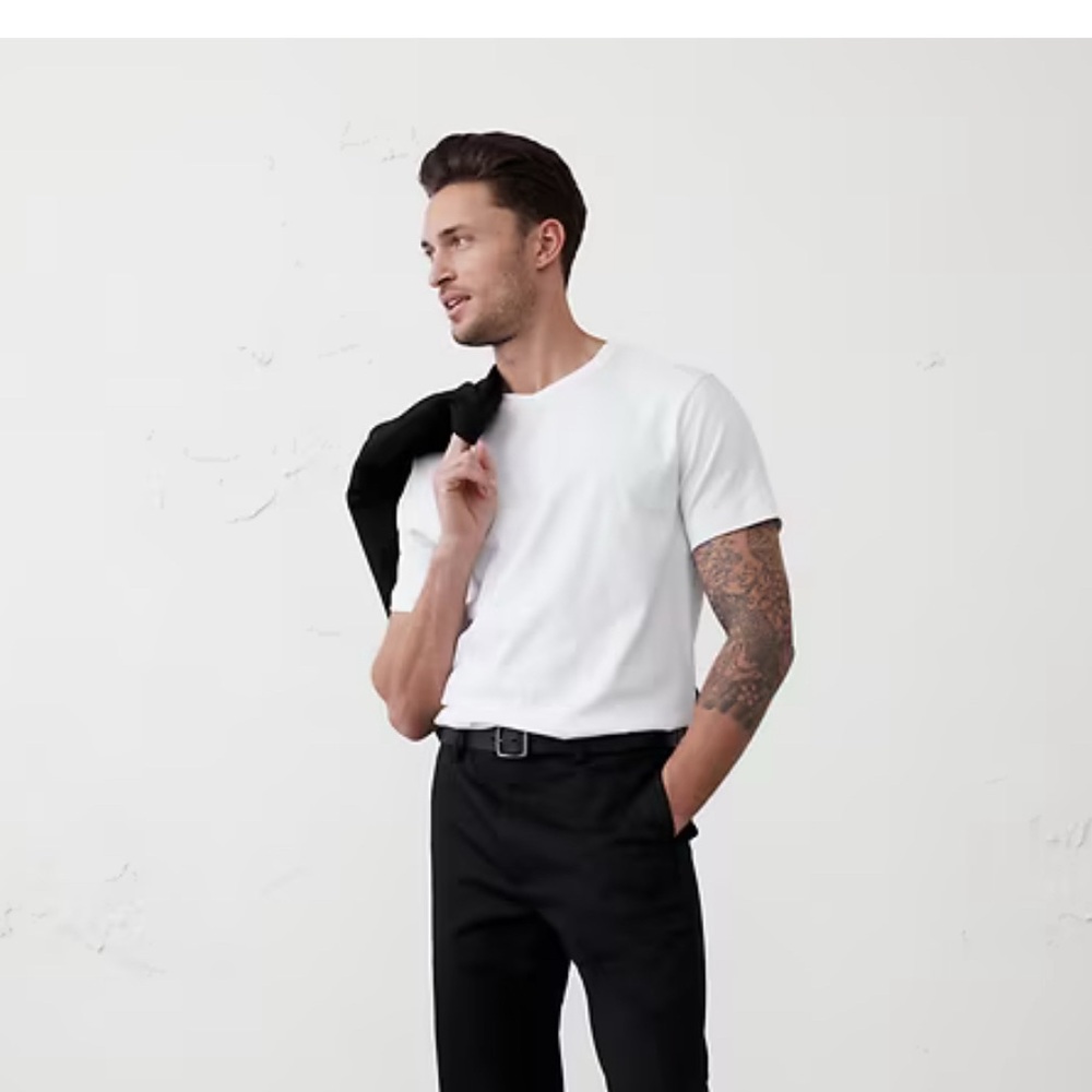 Navy Luxe Touch Crew Neck T-Shirt
